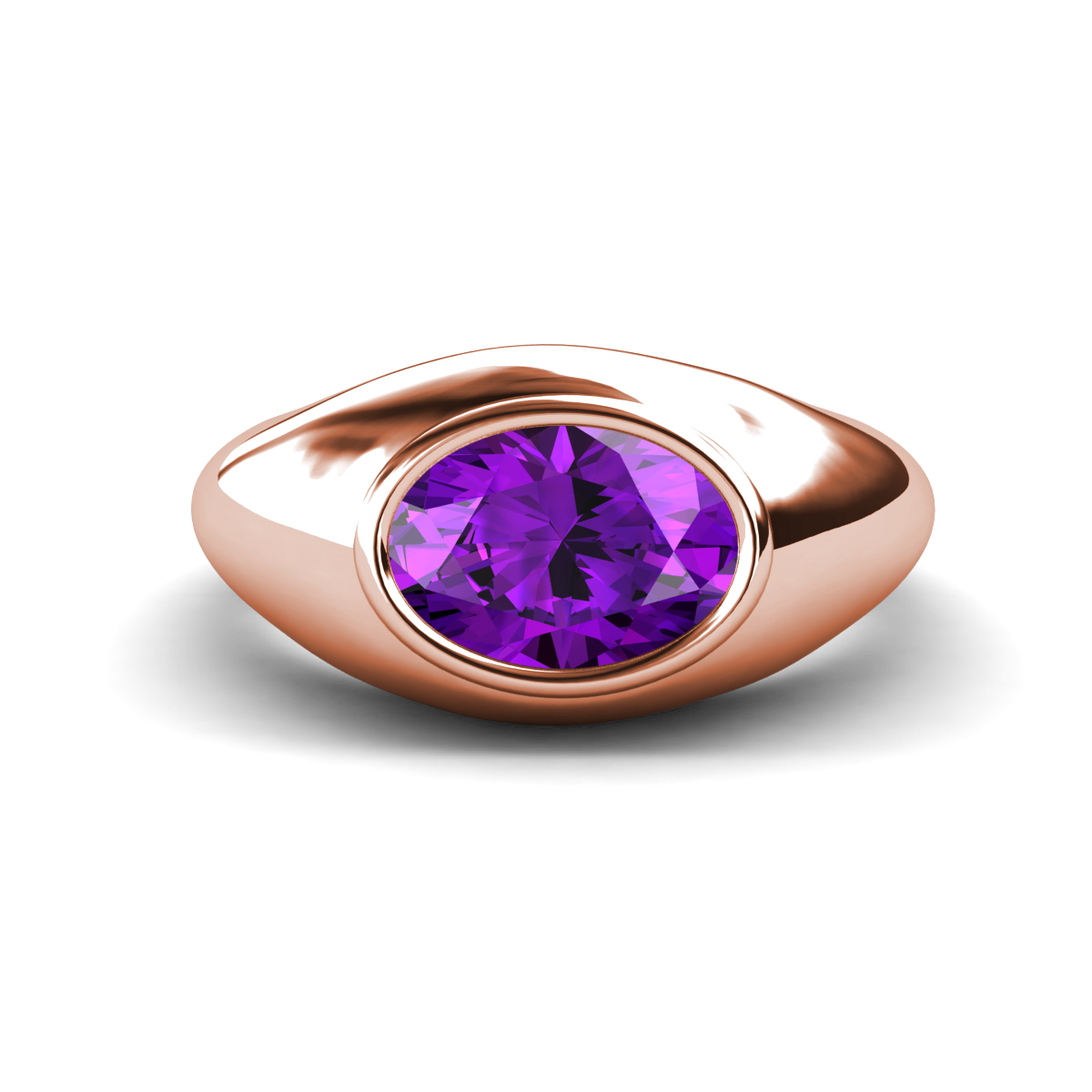 Dianne 2.00 ct Oval Shape Amethyst Women Solitaire Engagement Ring 